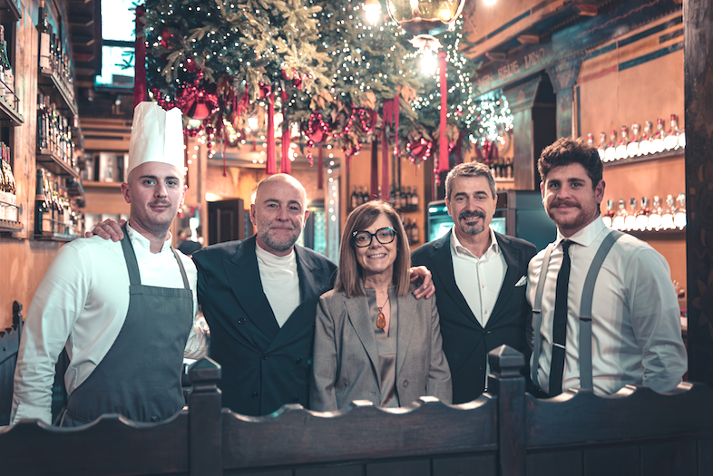 chef giulio alberto debeni luca nicolis sabrina tedeschi pierangelo tommasi head sommelier pietro campara