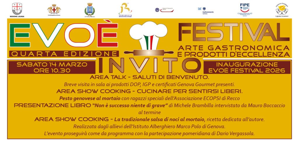 “EVOÈ FESTIVAL” SOLO A RECCO inaugurazione