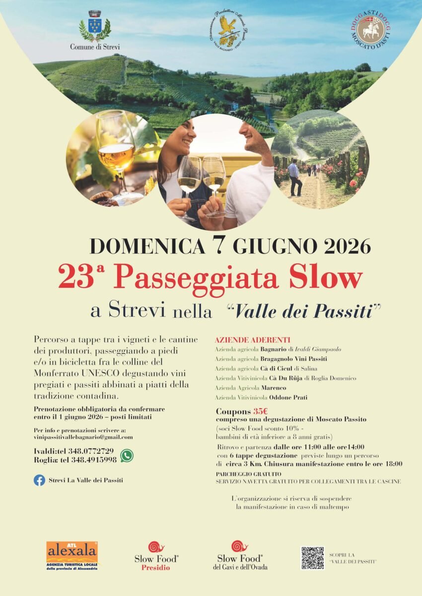 locandina 23° passeggiata “slow” nella “valle dei passiti”a strevi def