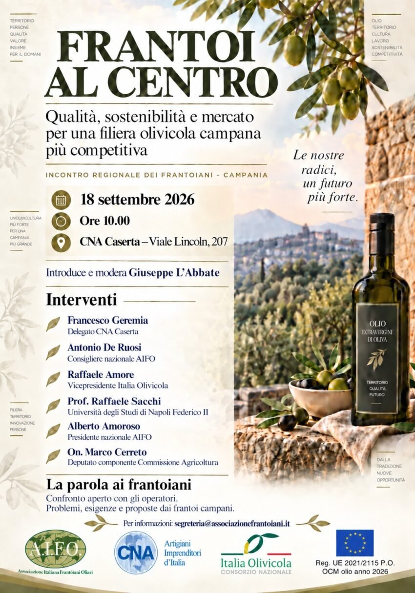 frantoi al centro 18 settembre 2026